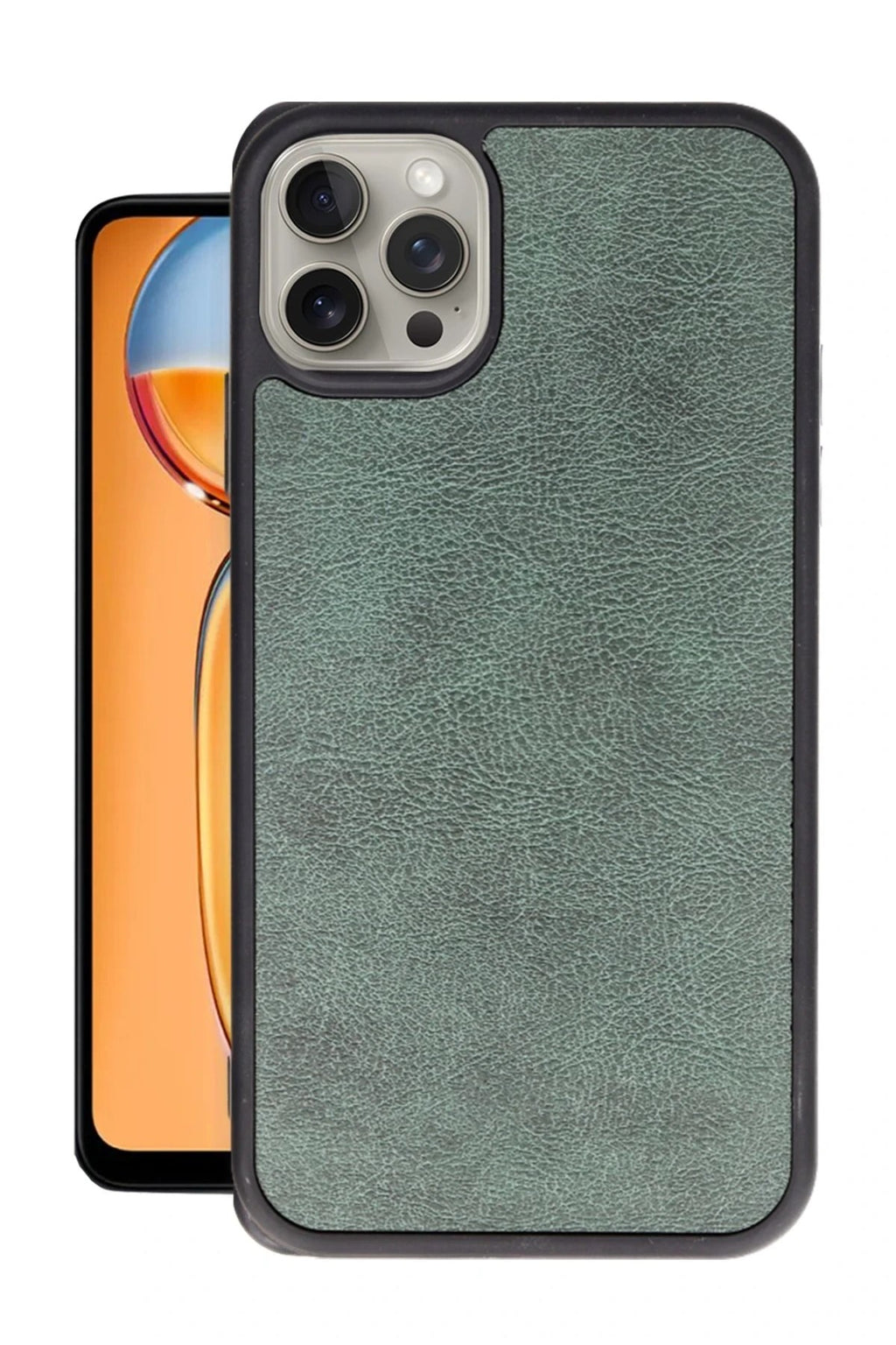Mey İthalat® iPhone 14 Pro Kılıf Aras Deri Kapak - Koyu Yeşil
