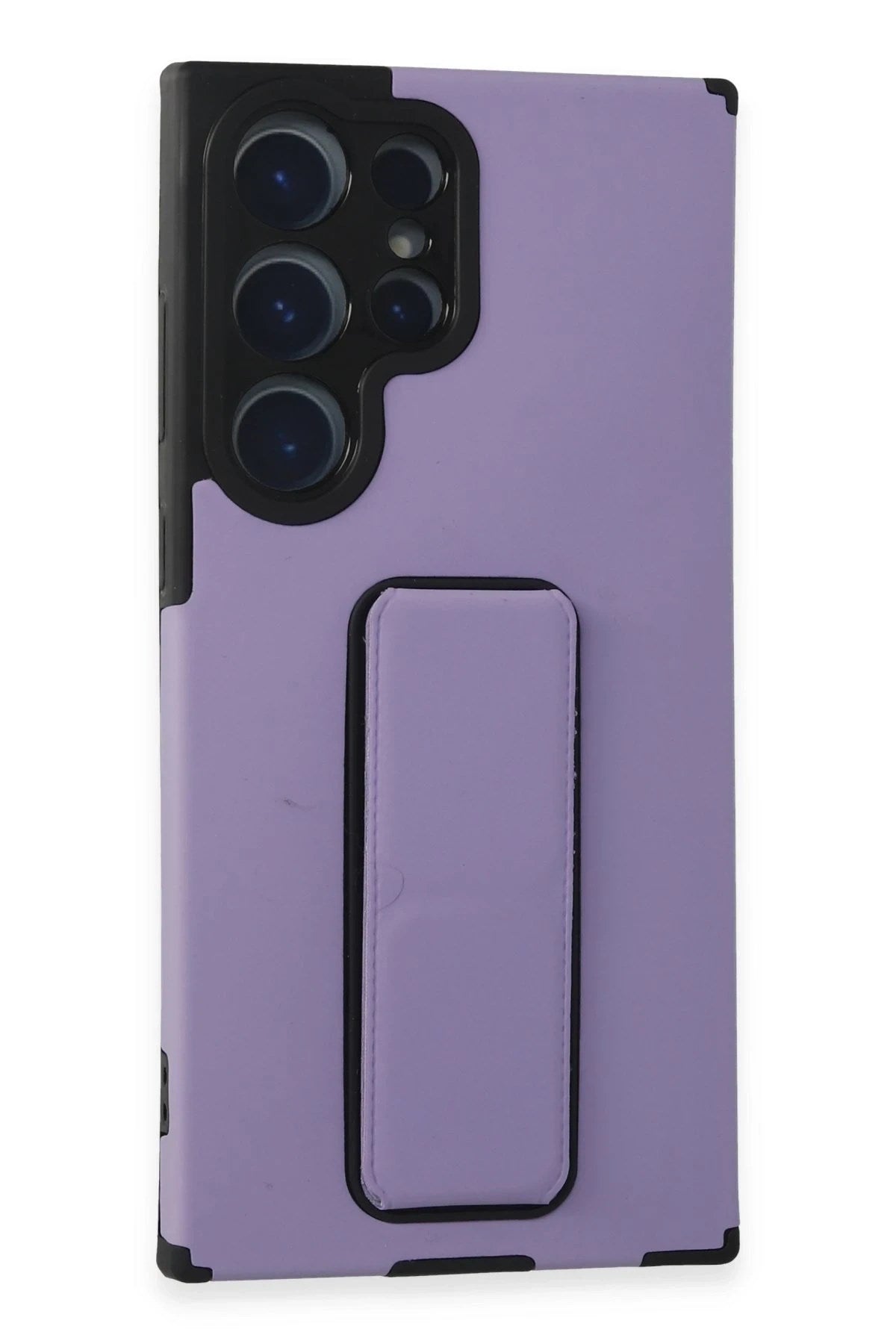 Mey İthalat® Samsung Galaxy S23 Ultra Kılıf Mega Standlı Silikon - Lila