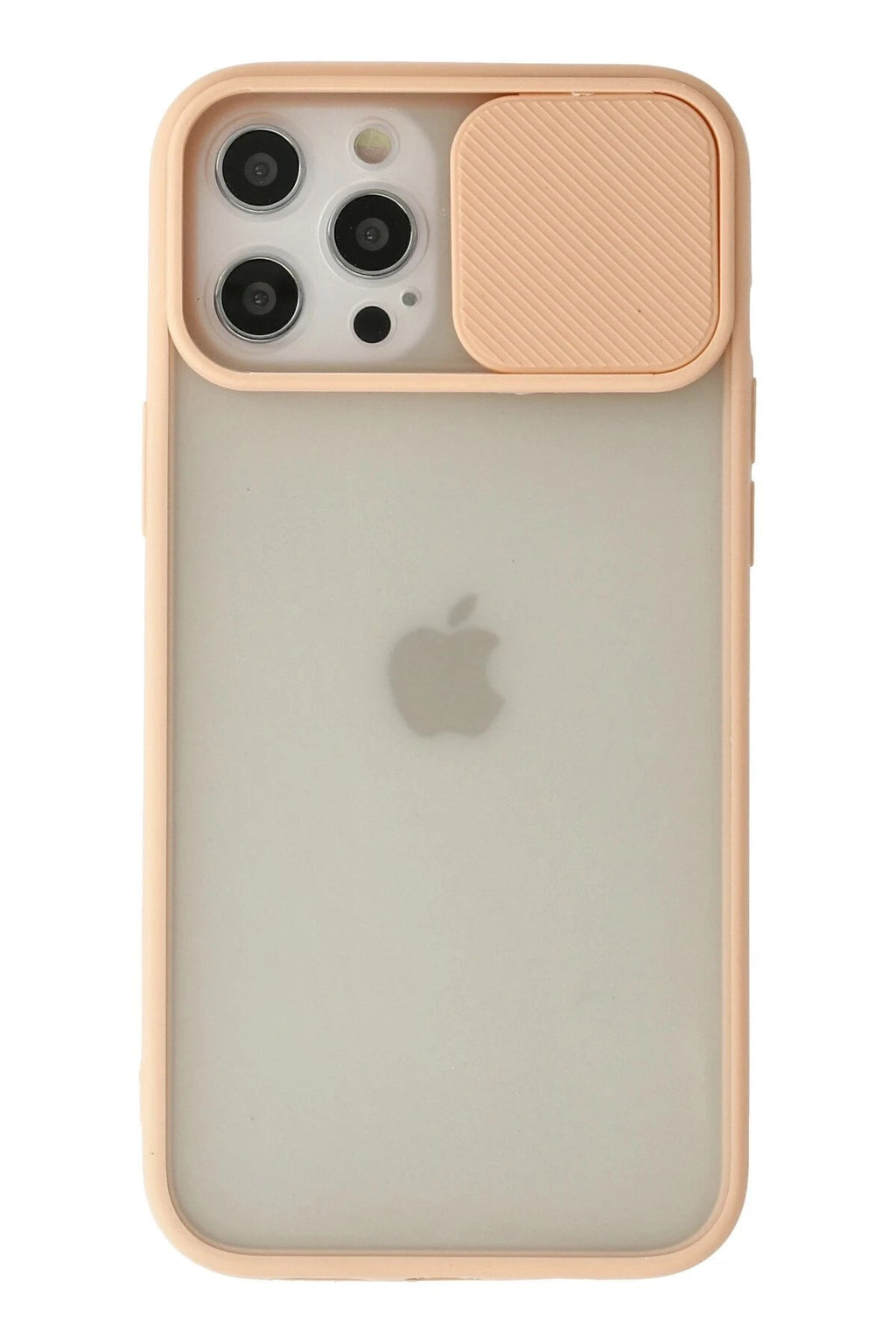 Mey İthalat® iPhone 12 Pro Max Kılıf Palm Buzlu Kamera Sürgülü Silikon - Pembe