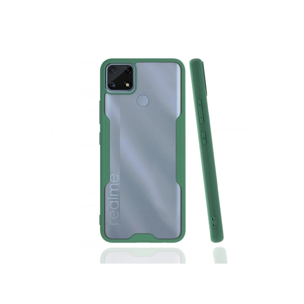 Mey İthalat® Realme C25 Kılıf Platin Silikon - Yeşil