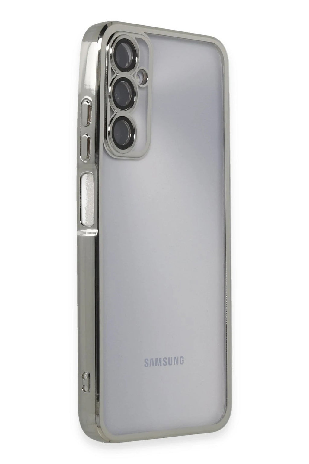 Mey İthalat® Samsung Galaxy A05S Kılıf Lensli Silikon - Gümüş
