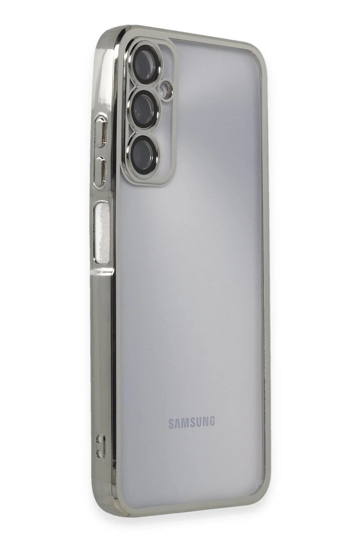 Mey İthalat® Samsung Galaxy A05S Kılıf Lensli Silikon - Gümüş