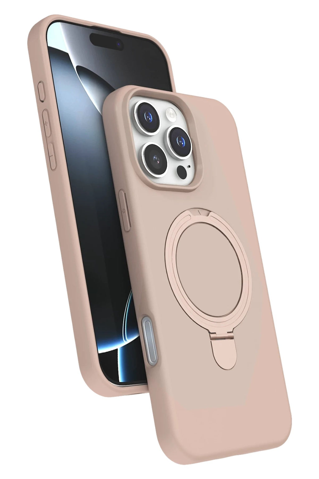 Mey İthalat® iPhone 16 Pro Regal Magsafe Standlı Kapak - Çöl Titanyum