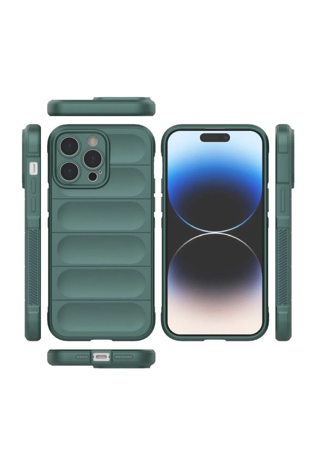 Mey İthalat® iPhone 16 Pro Max Kılıf Optimum Silikon - Koyu Yeşil