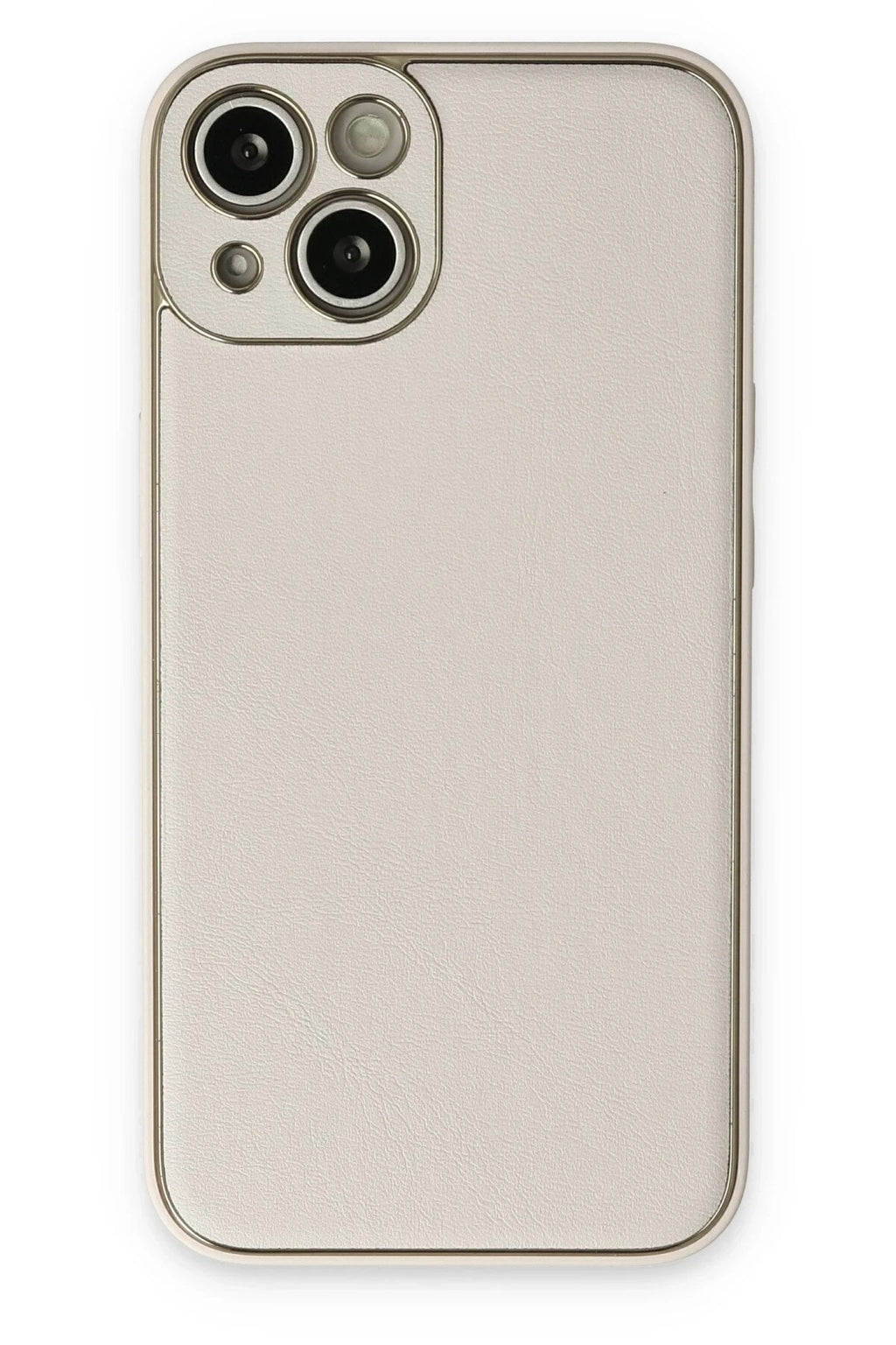 Mey İthalat® iPhone 14 Plus Kılıf Coco Deri Silikon Kapak - Beyaz