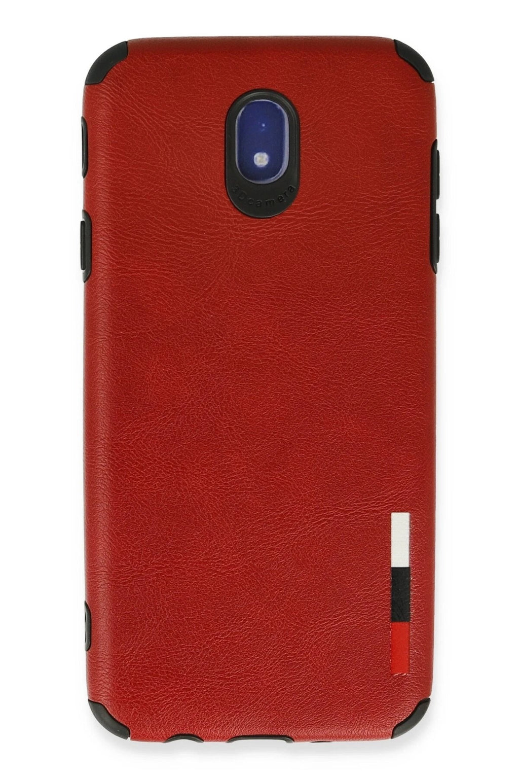 Mey İthalat® Samsung Galaxy J7 Pro / J730 Kılıf Loop Deri Silikon - Kırmızı