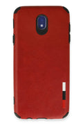 Mey İthalat® Samsung Galaxy J7 Pro / J730 Kılıf Loop Deri Silikon - Kırmızı