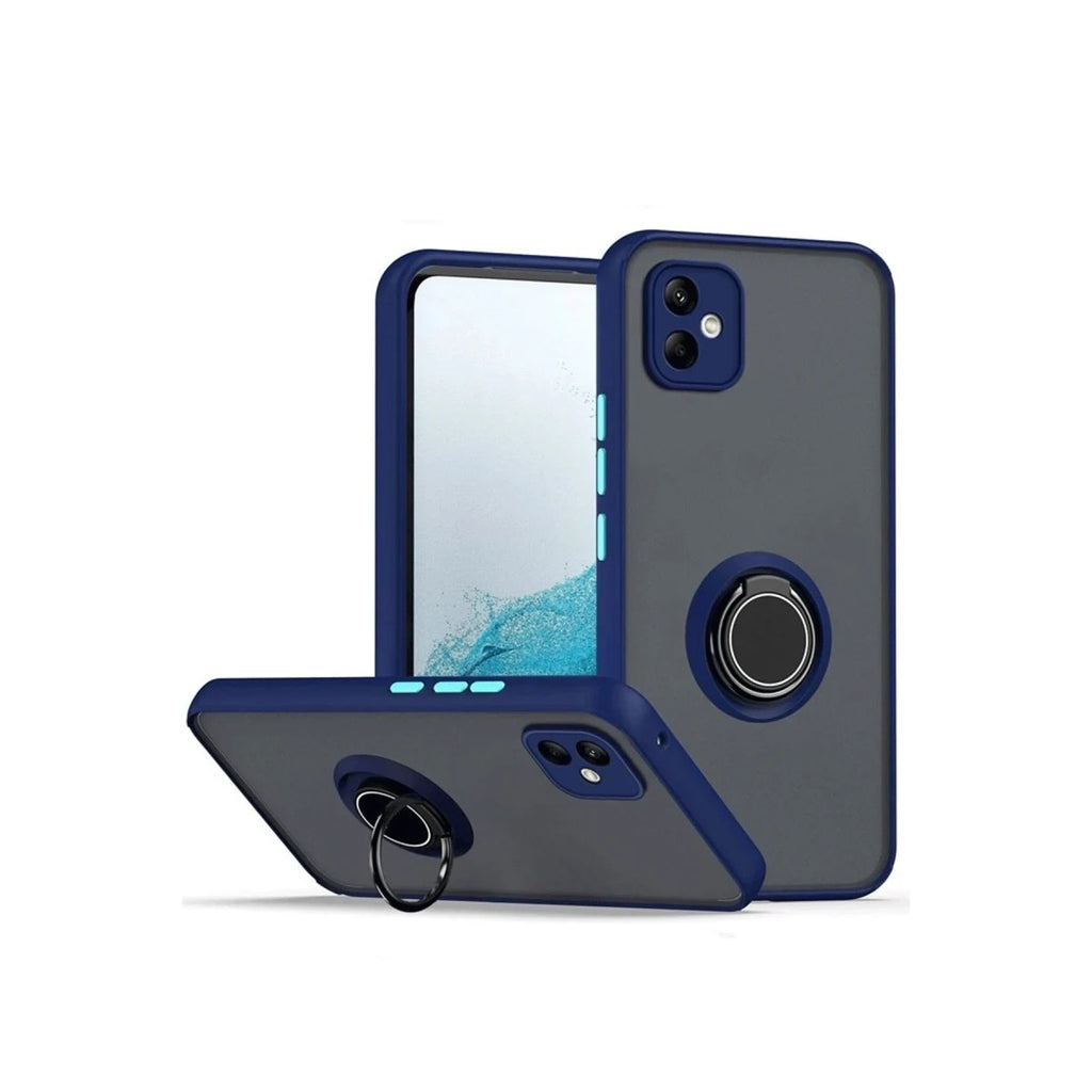 Mey İthalat® Samsung Galaxy A06 Kılıf Montreal Yüzüklü Silikon Kapak - Lacivert