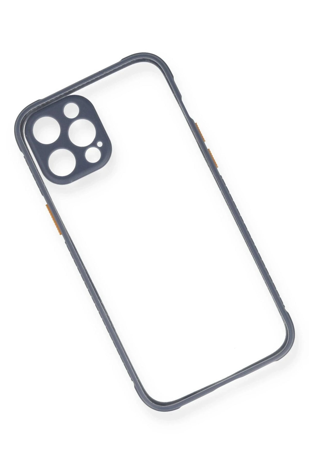 Mey İthalat® iPhone 12 Pro Kılıf Miami Şeffaf Silikon - Gri