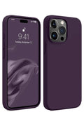 Mey İthalat® iPhone 15 Pro Max Kılıf First Silikon - Mürdüm