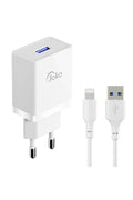 Mey İthalat® JK77 12W + PX17 1M 2.4A Usb to Lightning Kablolu PD Şarj Cihazı