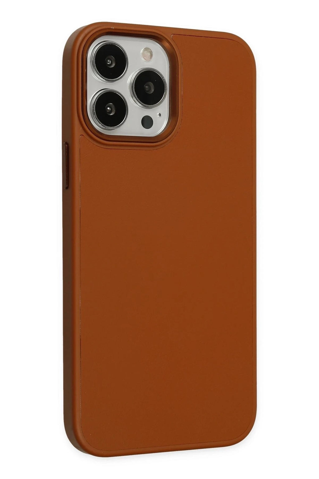 Mey İthalat® iPhone 13 Pro Kılıf Asya Deri Silikon - Kahverengi