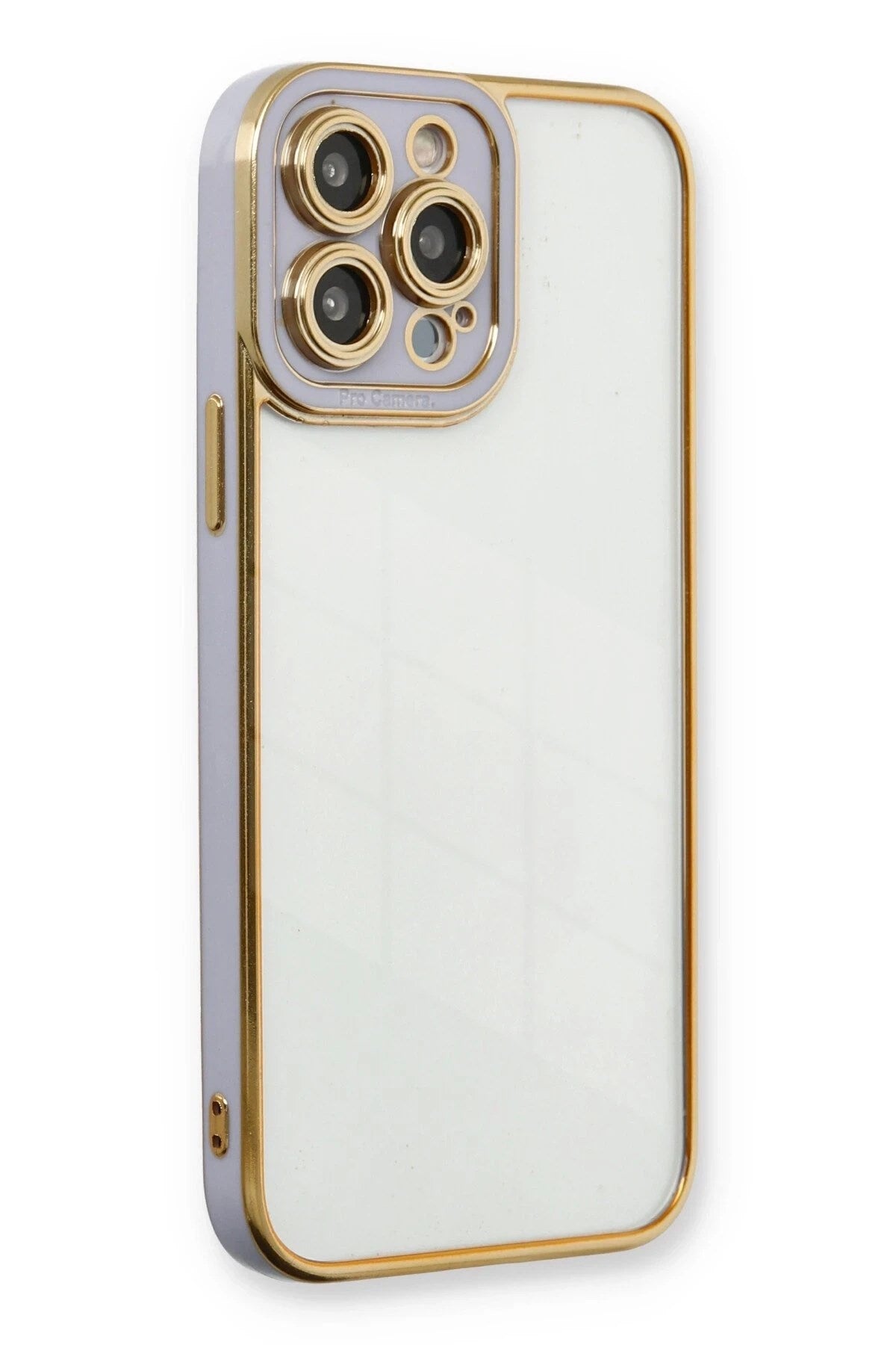 Mey İthalat® iPhone 13 Pro Kılıf Liva Lens Silikon - Lila