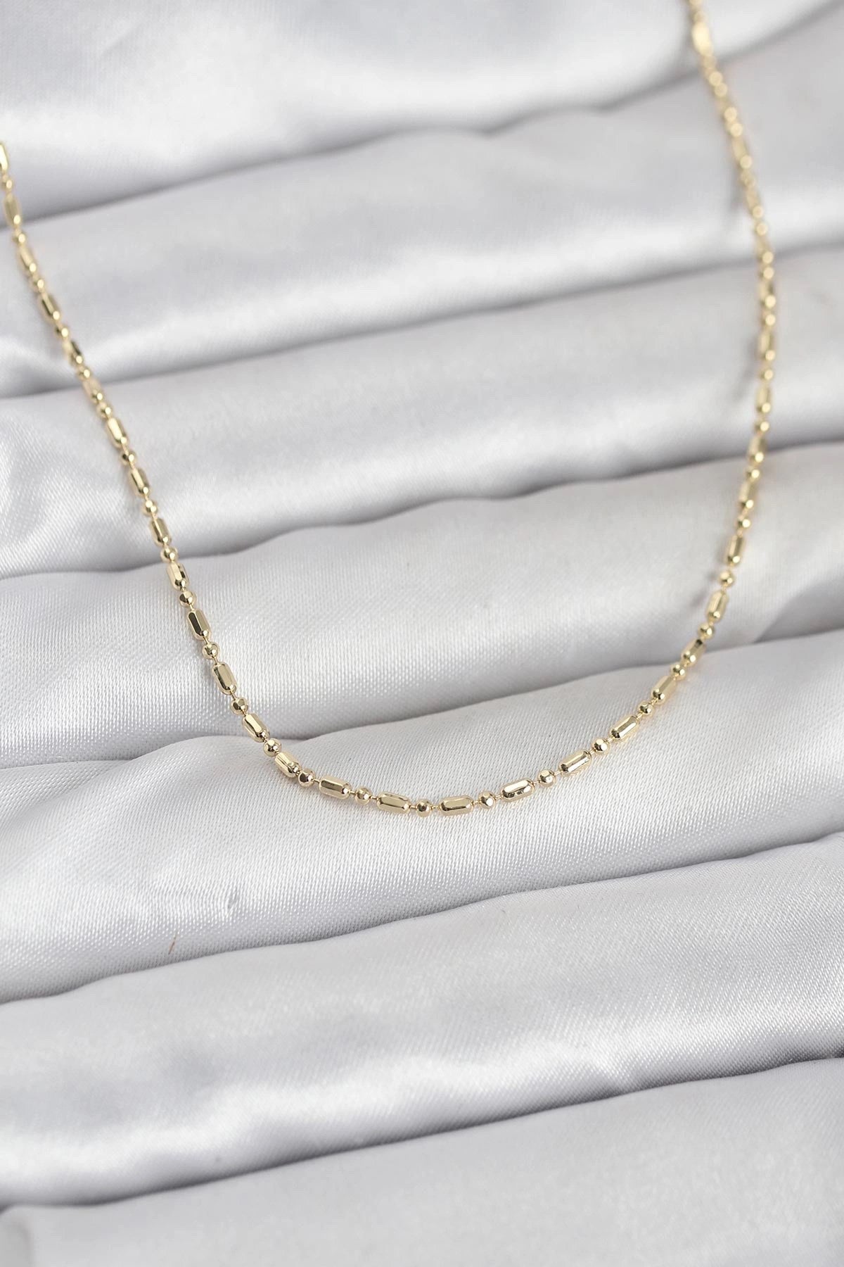 Mey İthalat® CM 14K Gold Renk Zincirli 60 cm Kadın Kolye