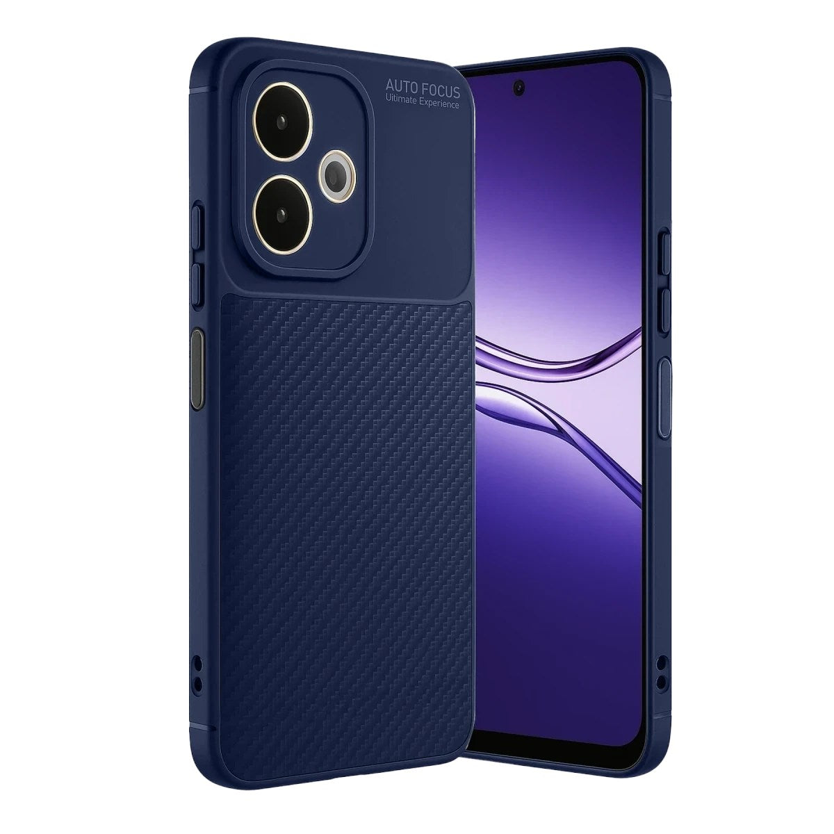 Mey İthalat® A5 Pro 4G Kılıf Auto Focus Karbon Kapak - Lacivert
