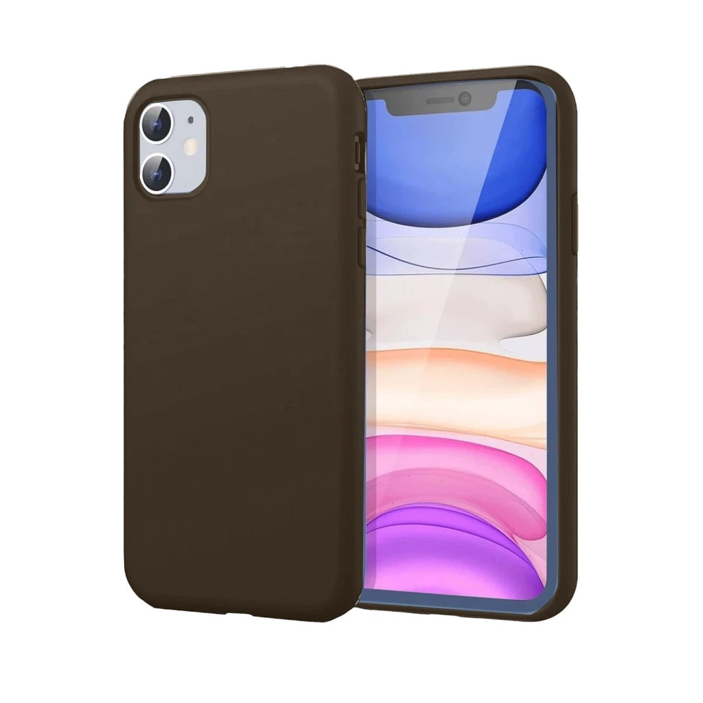 Mey İthalat® iPhone 11 Kılıf First Silikon - Kahverengi
