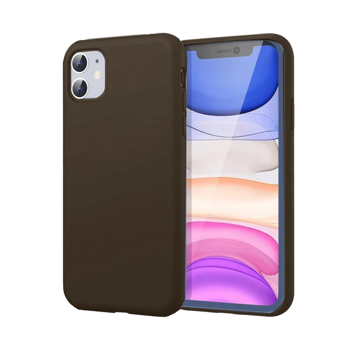 Mey İthalat® iPhone 11 Kılıf First Silikon - Kahverengi