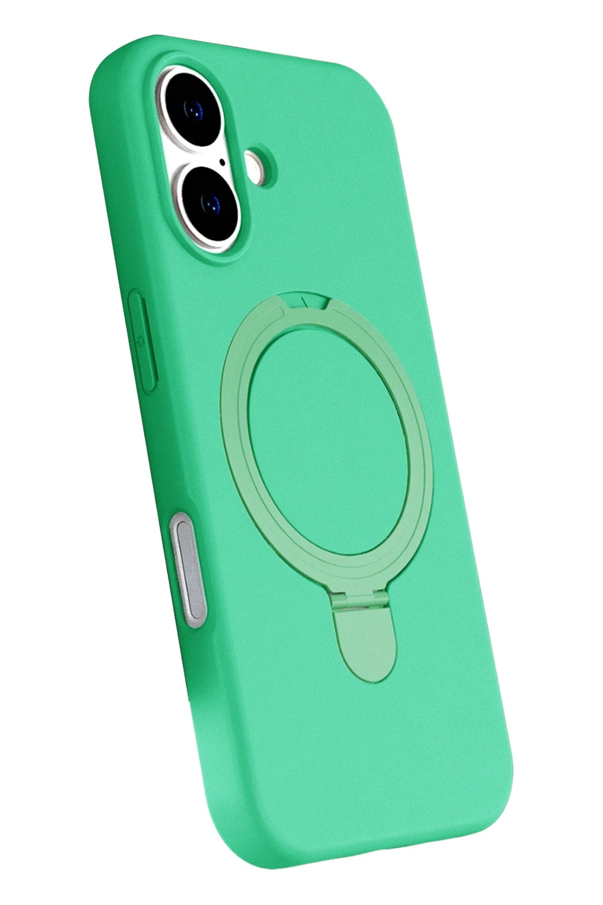 Mey İthalat® iPhone 16 Regal Magsafe Standlı Kapak - Yeşil