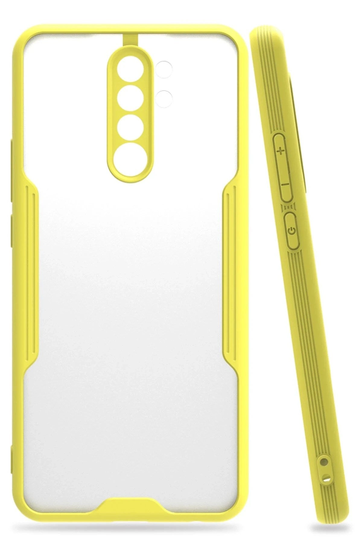 Mey İthalat® Redmi 9 Kılıf Platin Silikon - Sarı