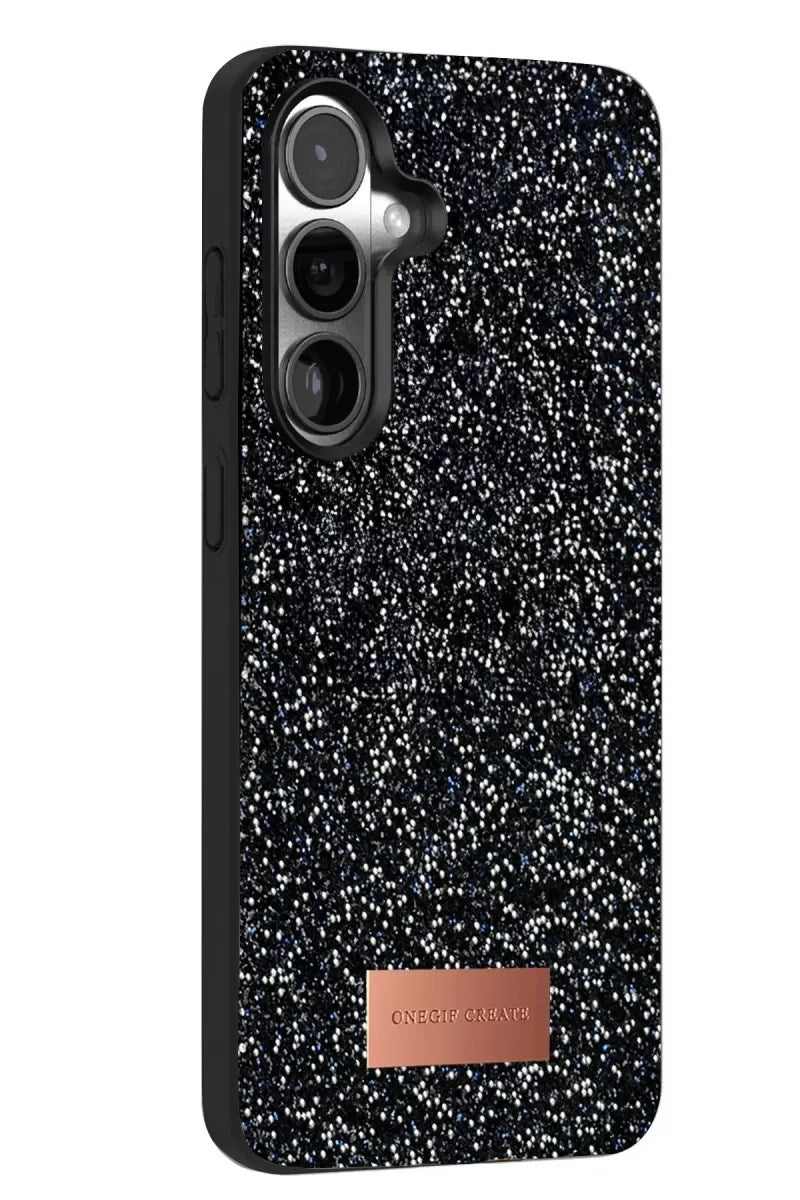 Mey İthalat® Samsung Galaxy S24 Bright Simli Kapak - Siyah