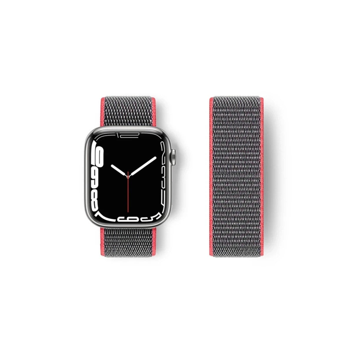 Mey İthalat® Watch 38mm Hasırlı Cırtcırtlı Kordon - Pembe