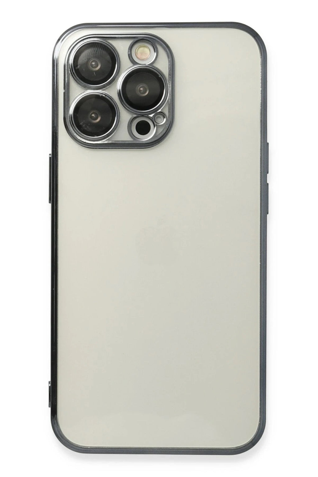 Mey İthalat® iPhone 14 Pro Max Kılıf Lensli Silikon - Siyah