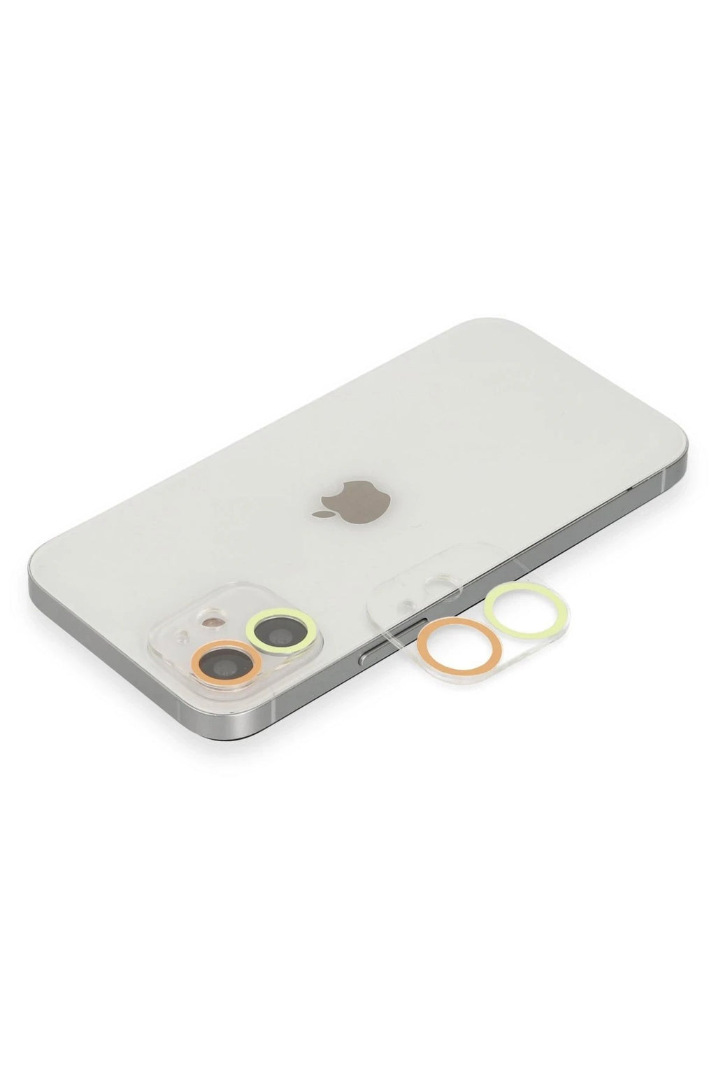 Mey İthalat® iPhone 12 Mini Renkli Kamera Lens Koruma Cam - Sarı-Turuncu