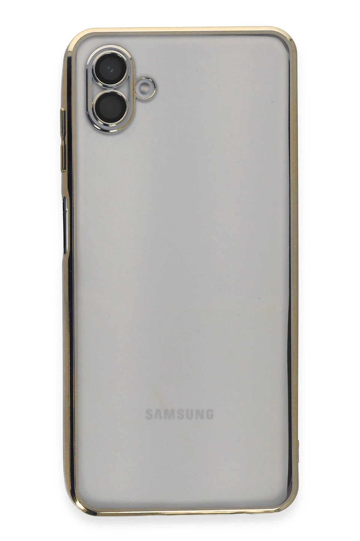 Mey İthalat® Samsung Galaxy A04 Kılıf Lensli Silikon - Gold
