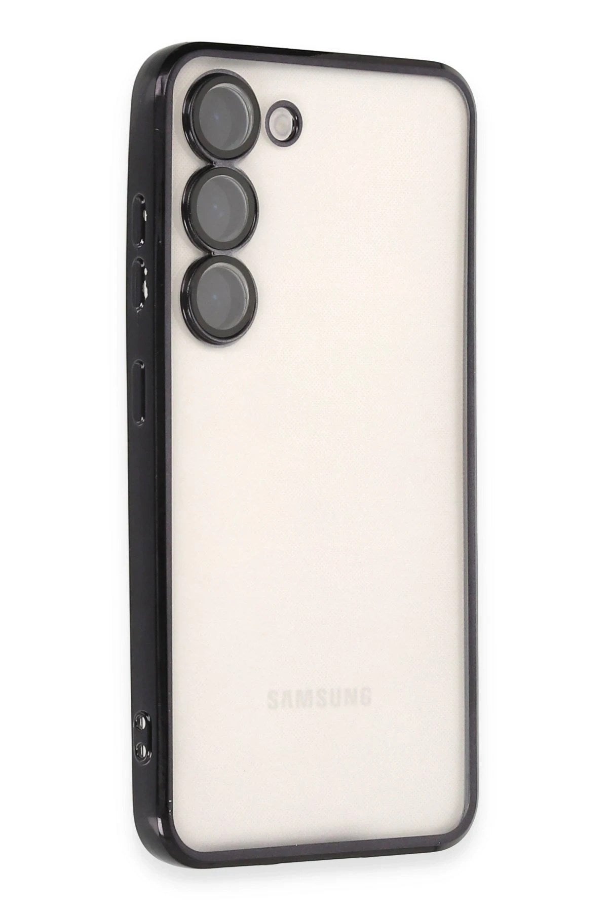 Mey İthalat® Samsung Galaxy S23 Kılıf Lensli Silikon - Siyah