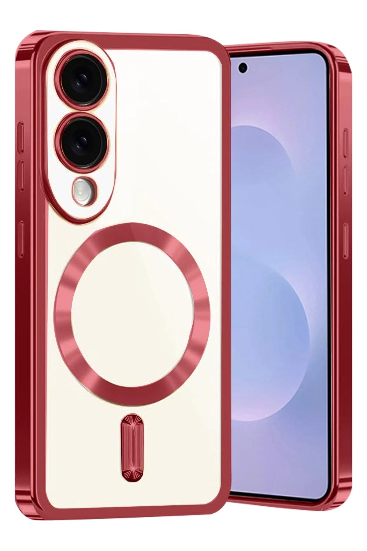 Mey İthalat® Samsung Galaxy S25 Edge Kross Magneticsafe Kapak - Kırmızı
