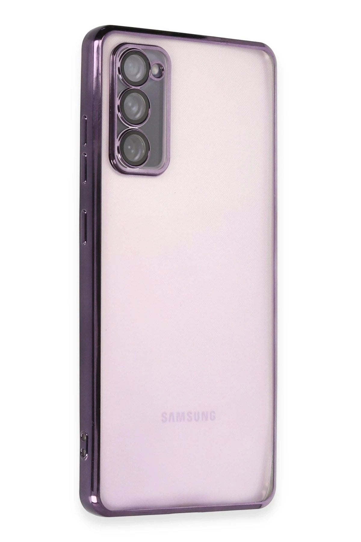Mey İthalat® Samsung Galaxy S20 FE Kılıf Lensli Silikon - Mor