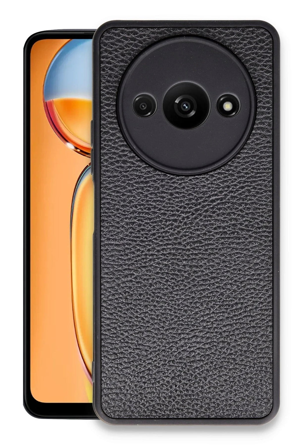 Mey İthalat® Redmi A3 4G Kılıf Aras Deri Kapak - Siyah