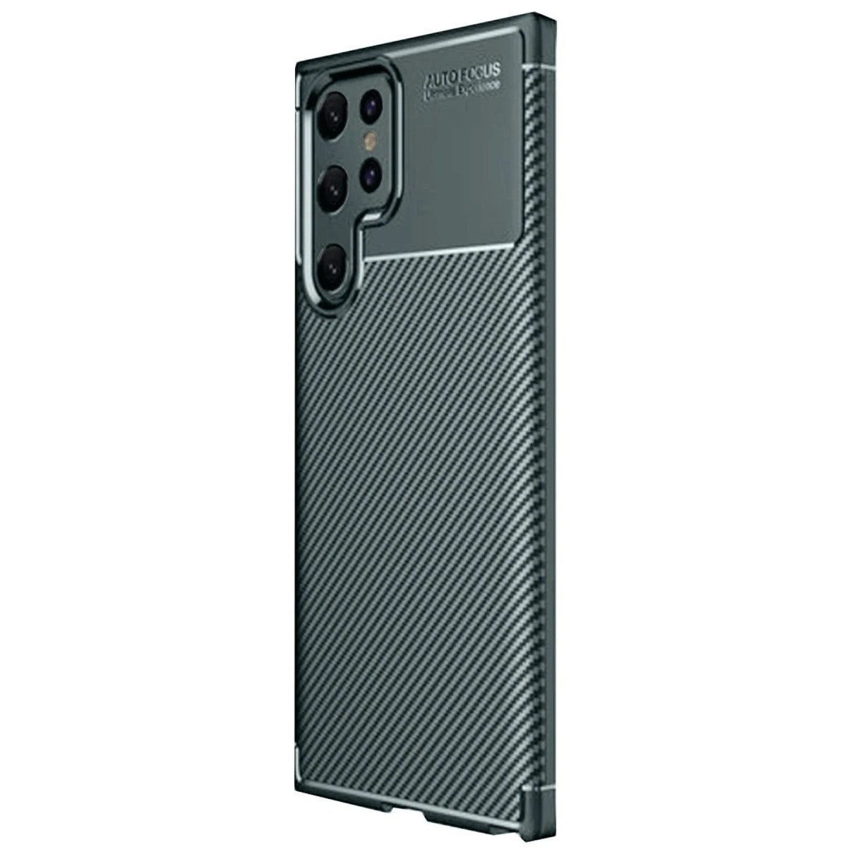 Mey İthalat® Samsung Galaxy S25 Ultra Kılıf Auto Focus Karbon Kapak - Koyu Yeşil