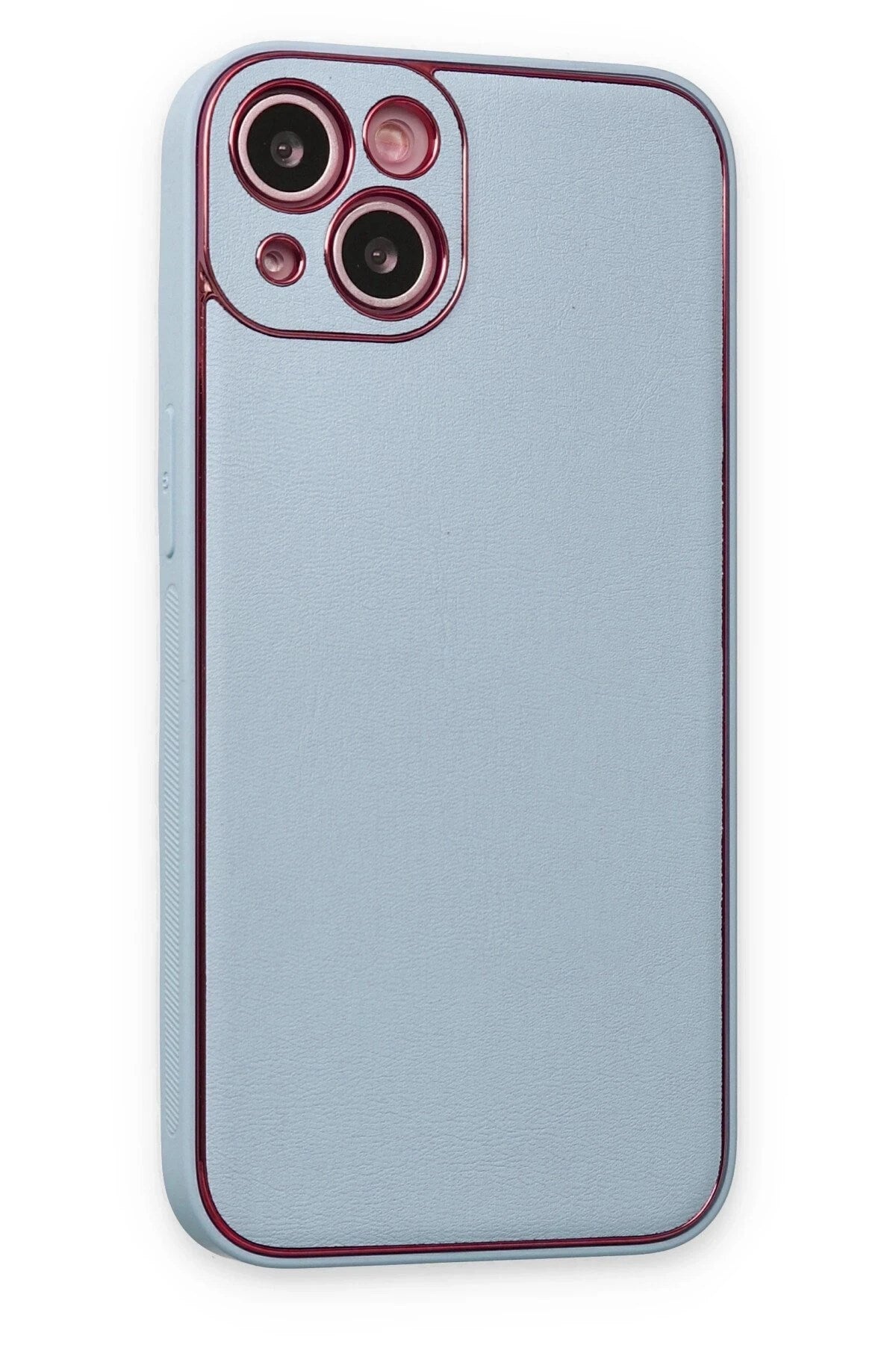 Mey İthalat® iPhone 14 Plus Kılıf Coco Deri Silikon Kapak - Sky Blue