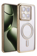 Mey İthalat® Mi 14T Pro Joke Simli Magneticsafe Kılıf - Gold