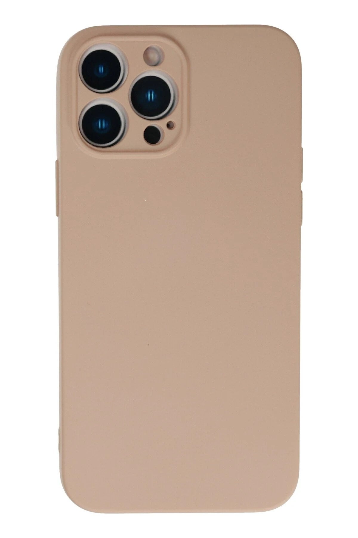 Mey İthalat® iPhone 13 Pro Max Kılıf Nano içi Kadife Silikon - Pudra