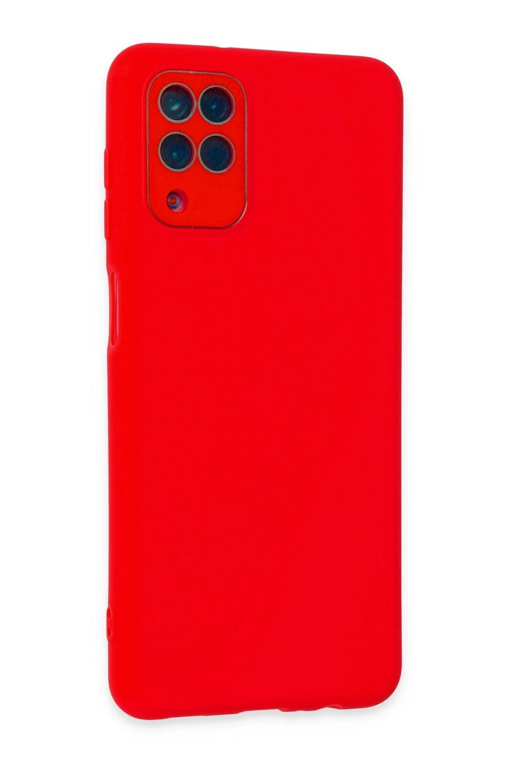 Mey İthalat® Samsung Galaxy A22 Kılıf Lansman Glass Kapak - Kırmızı