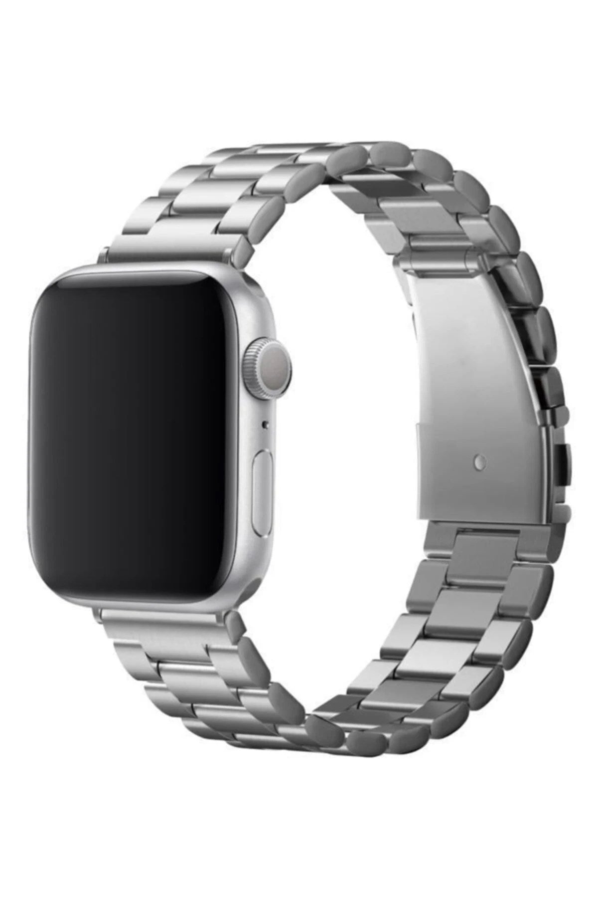 Mey İthalat® Watch 42mm Metal Baklalı Kordon - Gümüş