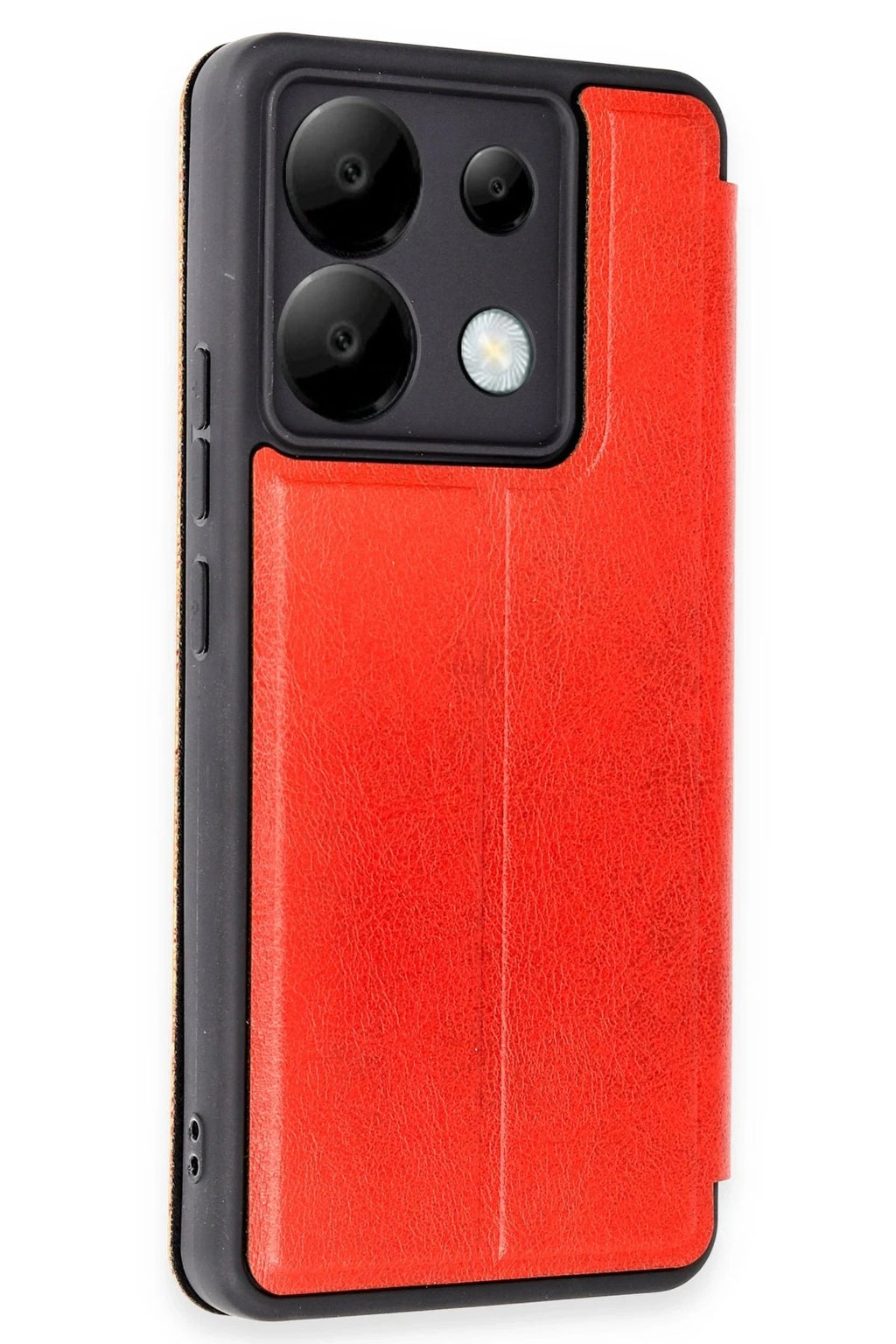 Mey İthalat® Redmi Note 13 Pro 5G Kılıf Flip Cover - Kırmızı