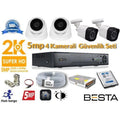 5MP 4 Kameralı AHD Güvenlik Seti