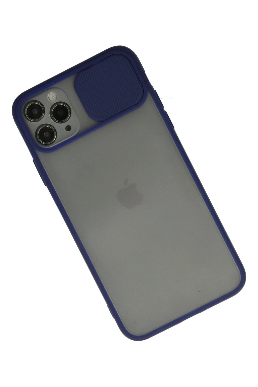 Mey İthalat® iPhone 11 Pro Kılıf Palm Buzlu Kamera Sürgülü Silikon - Lacivert