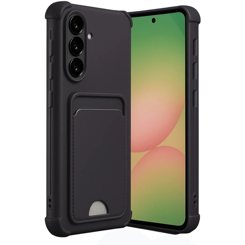 Mey İthalat® Samsung Galaxy A36 Kılıf Kelvin Kartvizitli Silikon - Siyah