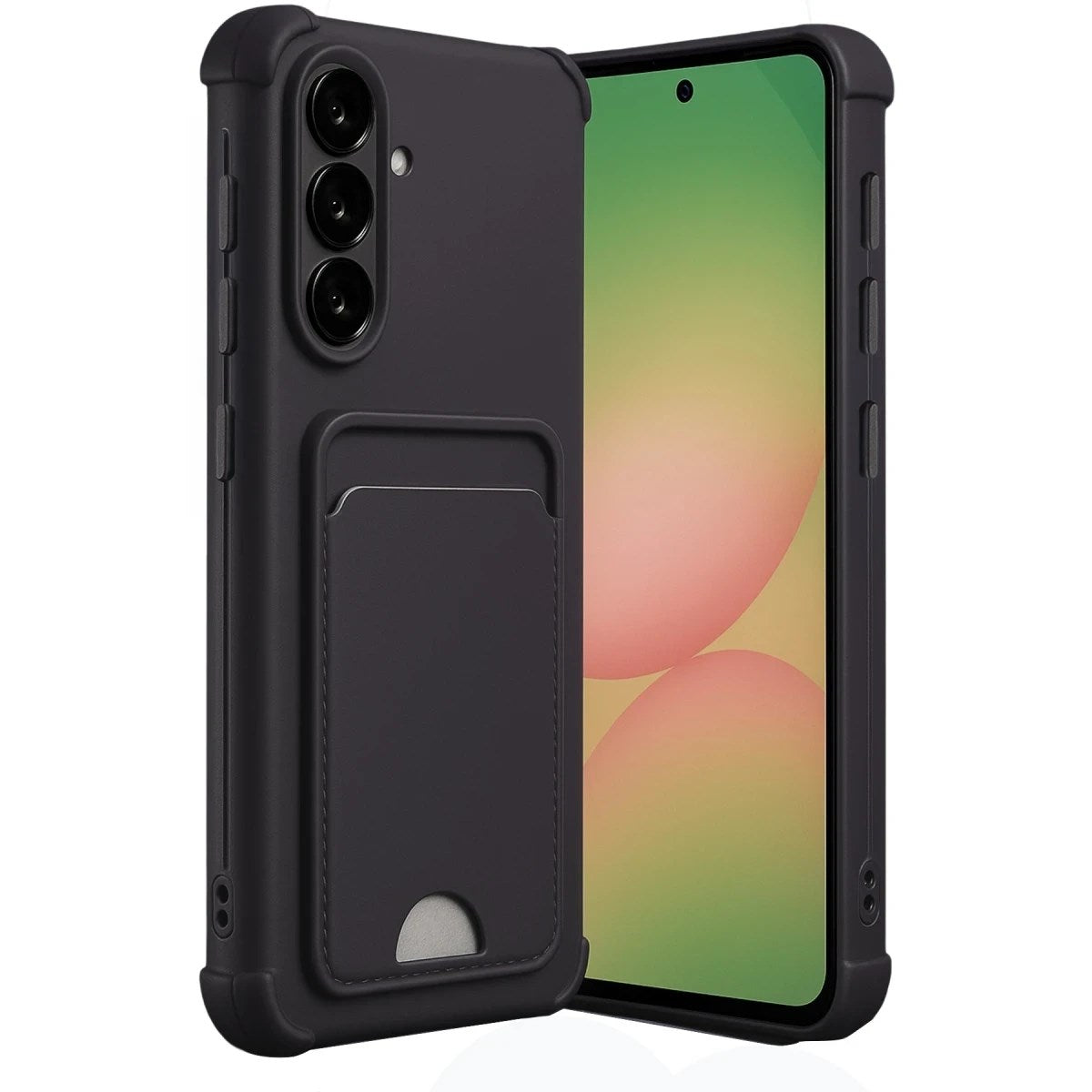 Mey İthalat® Samsung Galaxy A36 Kılıf Kelvin Kartvizitli Silikon - Siyah