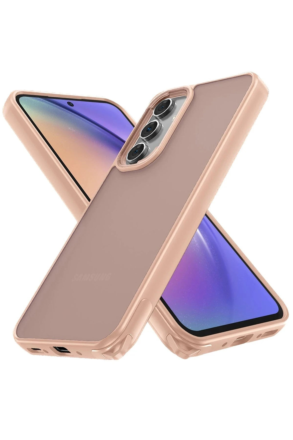 Mey İthalat® Samsung Galaxy A05S Kılıf Elegant Kapak - Pudra