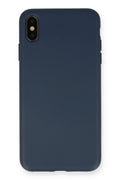 Mey İthalat® iPhone XS Max Kılıf Nano içi Kadife Silikon - Lacivert