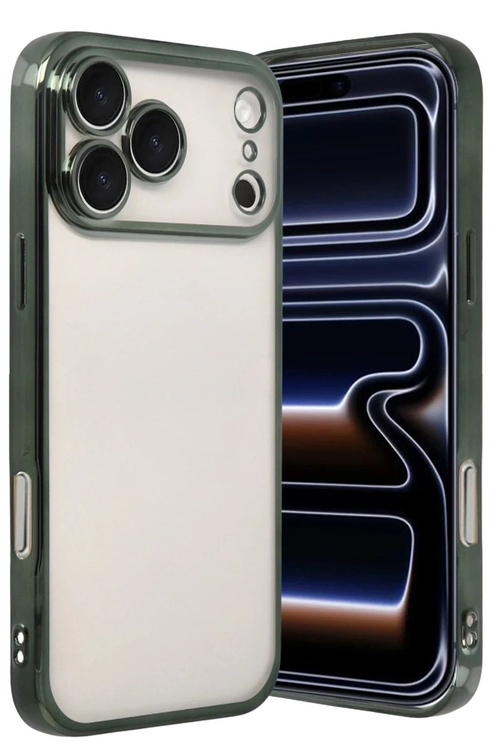 Mey İthalat® iPhone 17 Pro Lensli Silikon - Yeşil