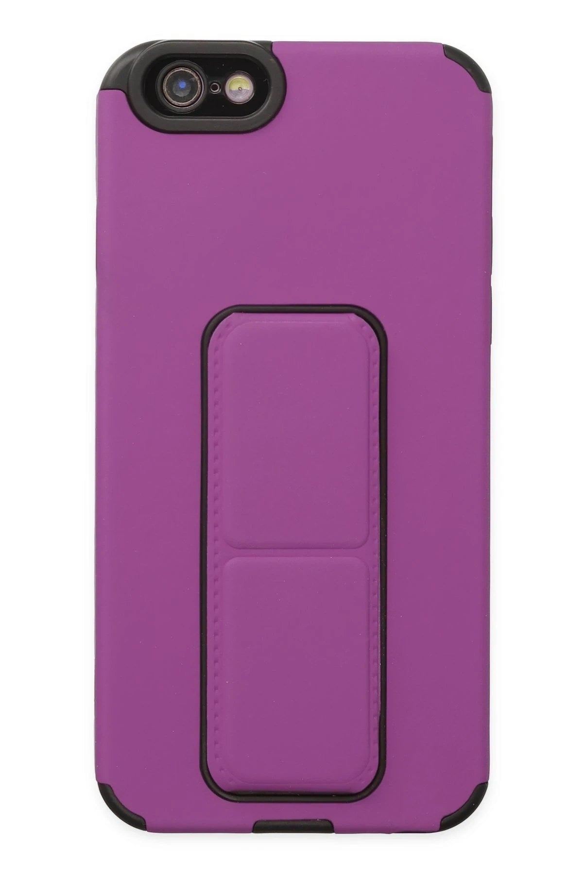 Mey İthalat® iPhone 6 Kılıf Mega Standlı Silikon - Mor