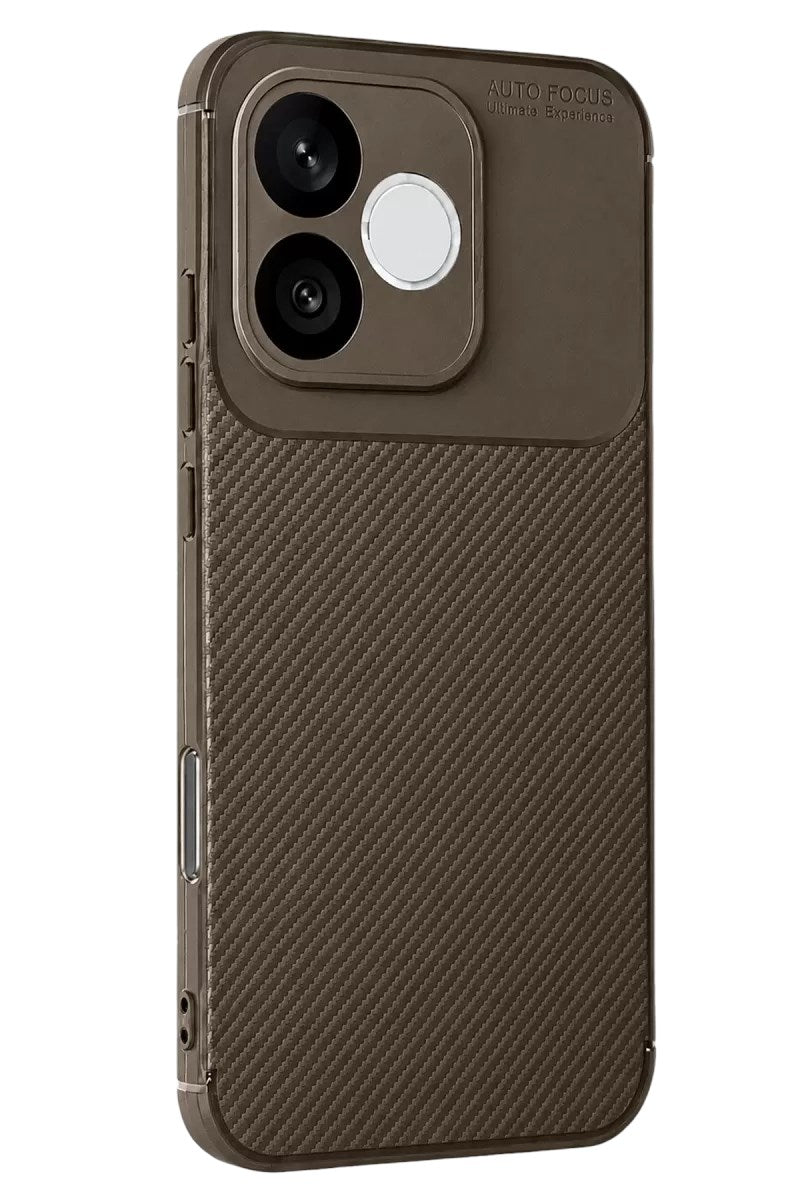 Mey İthalat® Huawei Honor 600 Lite Auto Focus Karbon Kapak - Kahverengi