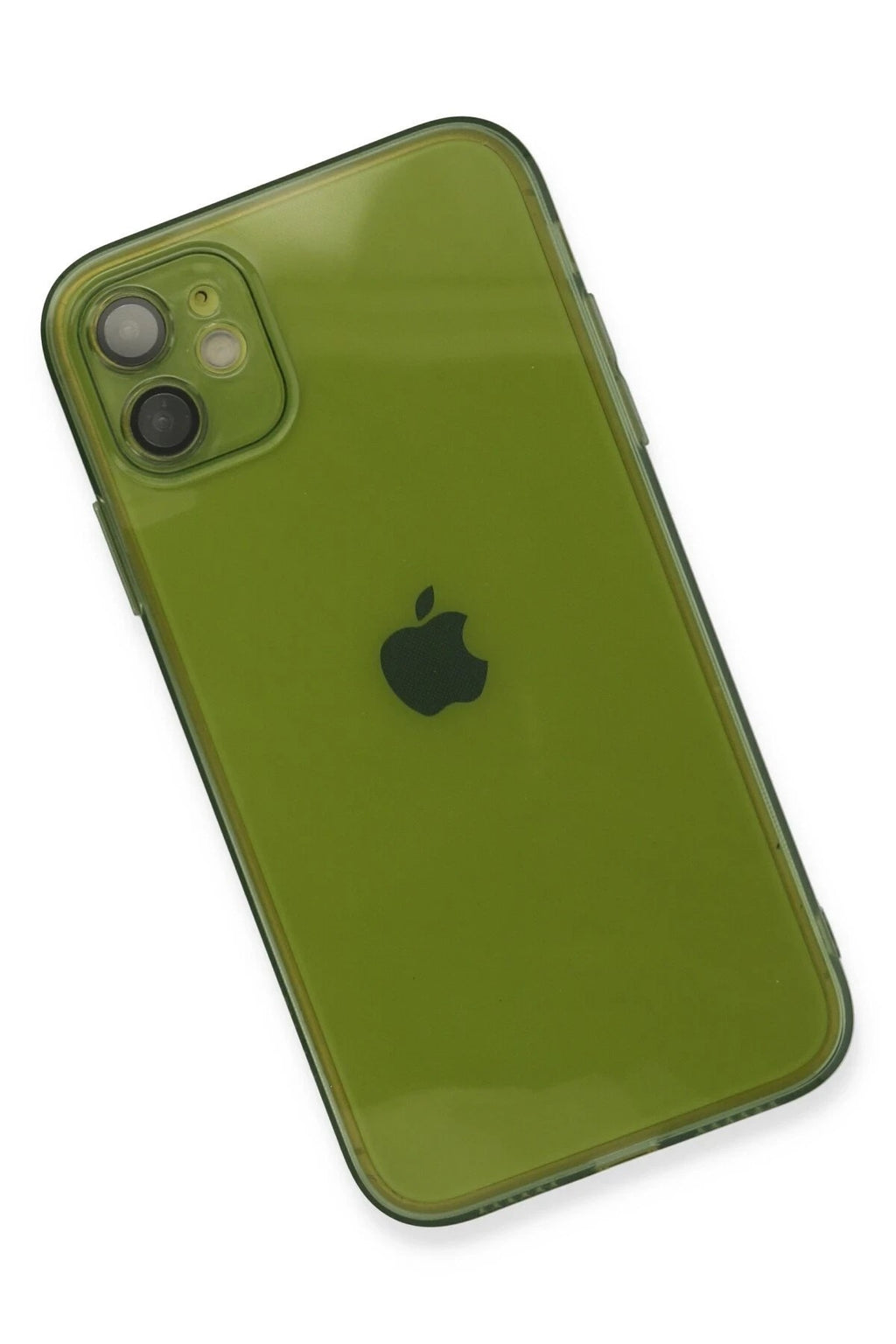 Mey İthalat® iPhone 12 Kılıf Fly Lens Silikon - Yeşil