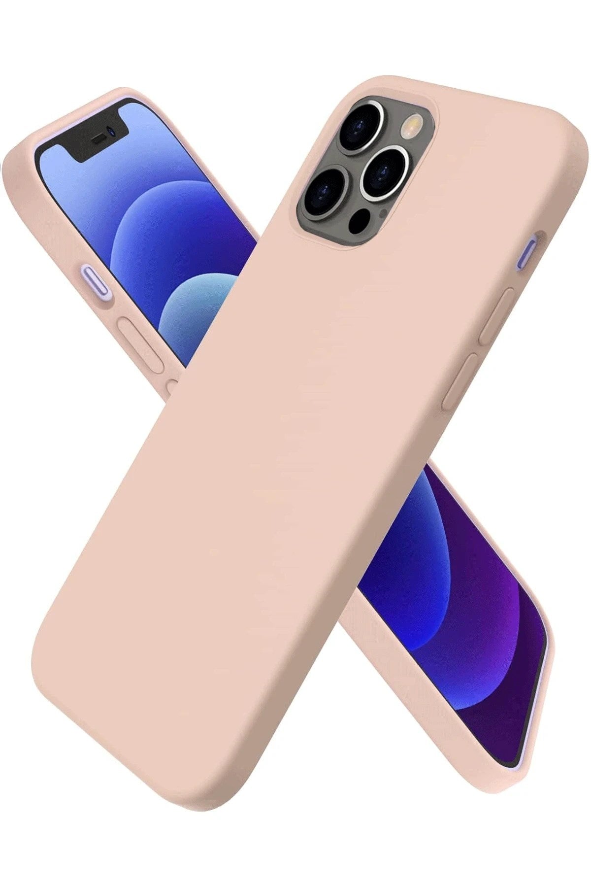 Mey İthalat® iPhone 12 Pro Kılıf First Silikon - Pudra